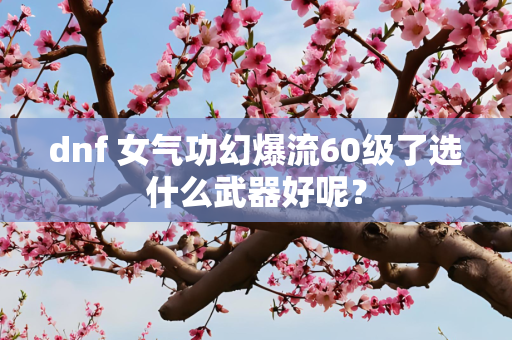 dnf 女气功幻爆流60级了选什么武器好呢？
