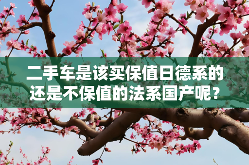 二手车是该买保值日德系的还是不保值的法系国产呢？