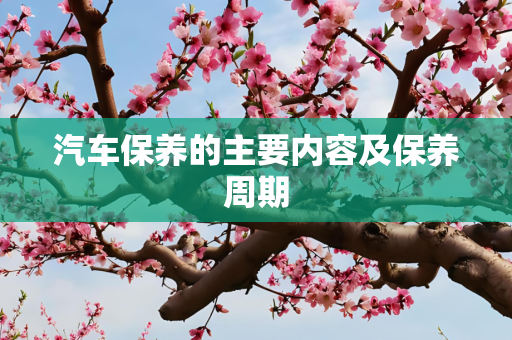 汽车保养的主要内容及保养周期
