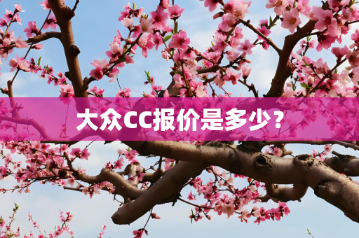 大众CC报价是多少？