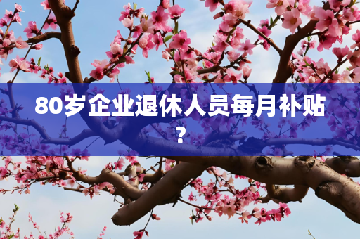80岁企业退休人员每月补贴?