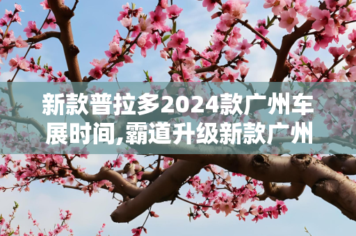新款普拉多2024款广州车展时间,霸道升级新款广州车型