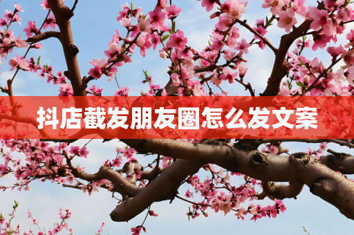 抖店截发朋友圈怎么发文案