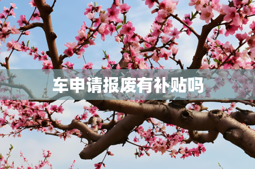 车申请报废有补贴吗