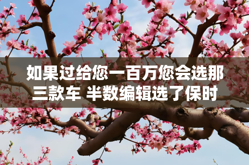 如果过给您一百万您会选那三款车 半数编辑选了保时捷