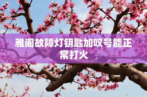 雅阁故障灯钥匙加叹号能正常打火